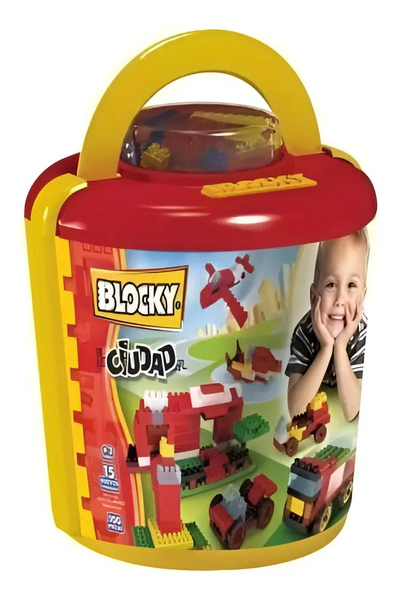 Balde De Bloques De 100 Piezas Blocky Ciudad Construcción