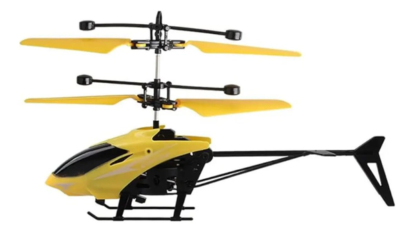 Helicóptero Recargable Usb Para Niños Control Altura Con La Mano AMARILLO