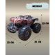 Vehiculo Radio Control A Batería Terrain Monster Truck 6+ Amarillo Terrain