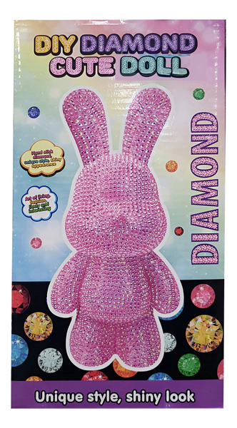 Muñeco Decorativo Conejo Diy Diamond Cute Doll Con Brillos