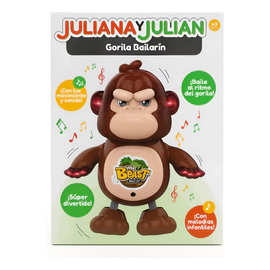 Juliana Y Julián Gorila Bailarín Divertido Con Luz Y Sonido