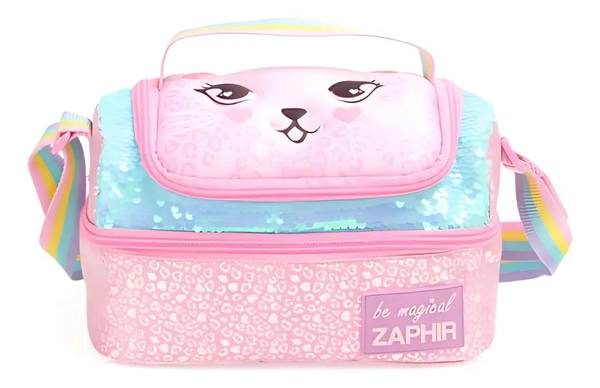 Lunchera Termica Escolar Cara De Gatito Multicolor Zaphir