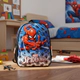 Mochila Escolar Espalda 12 Pulgadas Spiderman Arañas Azul Geométrico