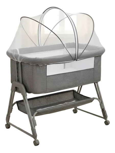 Cuna Colecho Gugga Con Alturas Regulables Tul Mosquitero y Ruedas