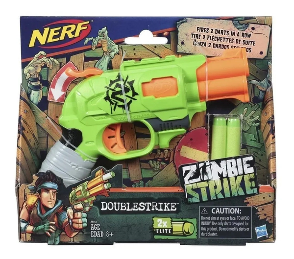 Pistola Nerf Zombiestrike Lanza 2 Dardos Hasbro