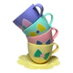 Set Juego Tazas Para Tomar El Te Con Tetera Cucharas Platos