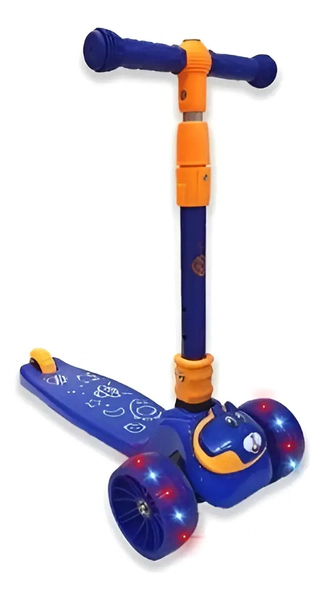 Monopatin Infantil Plegable 3 Ruedas C/alturas Luz Y Sonido