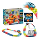 Pista De Carrera Flexible 92 Pz Con Auto Desmontable Con Luz