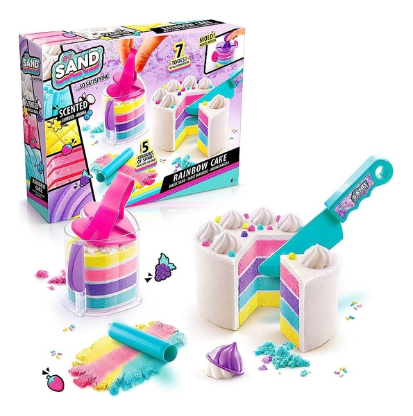 Set De Arena Mágica 31cm Rainbow Cake So Sand