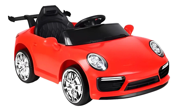 Auto A Batería 6v Deportivo Control Remoto Padres Sonido Luz ROJO