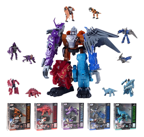 Robot Transformer Dinosaurio 5-1 Armable Piezas Por Separado