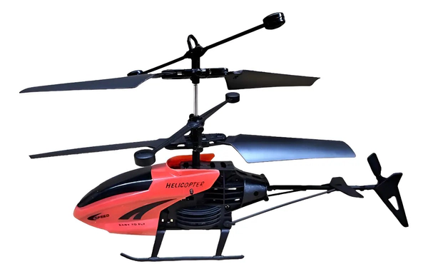 Helicóptero de Juguete Recargable USB Luz Led Doble Hélice Con Sensor ROJO