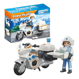 Playset Muñeco Doctor Medico C/motocicleta Luz Y Sonido