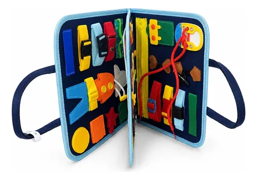 Tablero Libro Sensorial De Tela Didáctico Montessori