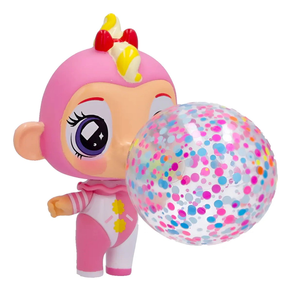 Muñeca Glitter Party Animales Sopla Burbujas