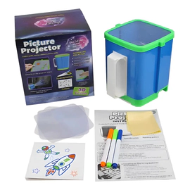 Proyector De Dibujos Luz Para Niños C/ Pizarra Y Fibras 3d