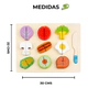 Juego De Encastre Figuras De Comida Puzzle Didáctico Bebe