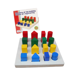 Mesa De Encastre Con Bloques Geométricos Juego Didáctico