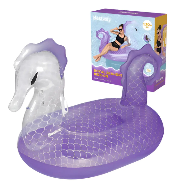 Flotador Inflable Caballito De Mar Agua 170x120cm Bestway