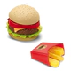 Comida De Juguete Hamburguesas Con Papas Fritas Envio Gratis