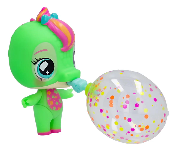 Muñeca Glitter Party Animales Sopla Burbujas
