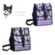 Lunchera Térmica Kuromi Escolar Ajustable Caritas Wabro Negro