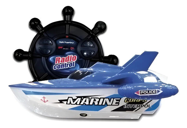 Lancha Marina Eléctrica P/ Agua C/ Radio Control 4 Canales