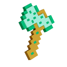Hacha De Juguete 3d Para Armar 19 Piezas Minecraft Verde