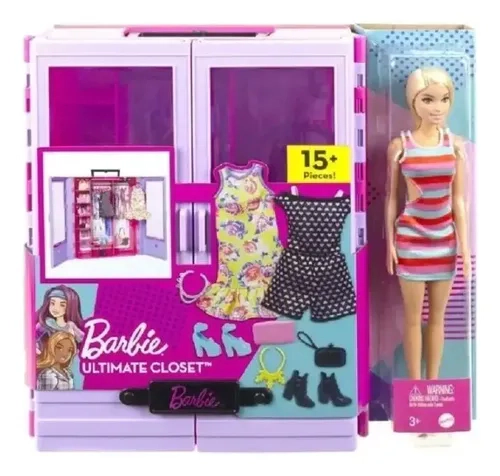Armario De Lujo Barbie Closet Con Muñeca Mattel