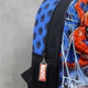 Mochila Escolar Espalda 12 Pulgadas Spiderman Arañas Azul Geométrico