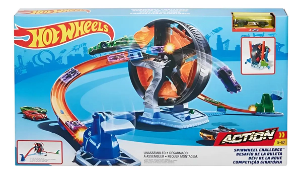 Pista Hot Wheels Action Giros Extremos Gigante + Auto