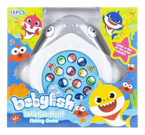 Juego De Pesca Babyfish Musical Con 15 Peces Y 4 Cañas