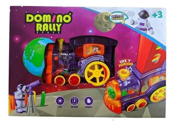 Domino Rally + Tren Eléctrico 80 Piezas