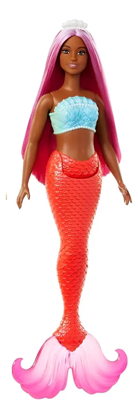 Muñeca Barbie Sirena Cabello De Colores