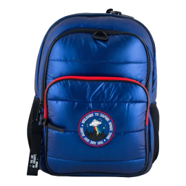 Mochila Escolar De Espalda Ovni Azul 3 Cierres 16' Zaphir