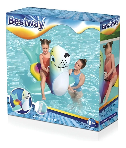 Flotador Inflable Pileta Infantil Bestway Foca Multicolor