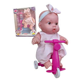 Muñeco Bebe Con Triciclo Baby Bubbles Bebote Cariñito