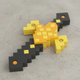 Espada Pixelada 3d De Bloques Para Armar 42 Piezas Minecraft Amarillo