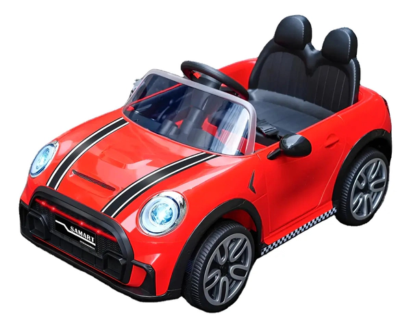 Auto A Batería 12v Mini Cooper Control Padres Sonido Luz ROJO