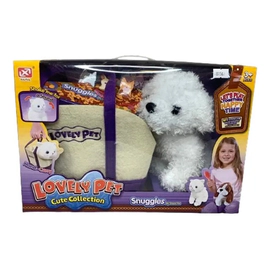 Peluche Perro Yifeng 909-1 Kit Con Bolso Y Peine 15 Cm