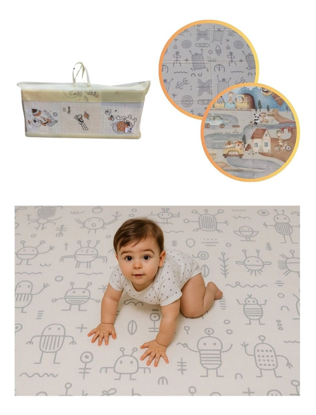 Manta Alfombra Antigolpes Reversibles 180x120 Plegable Bebe