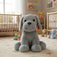 Peluche Perros Sentados Suaves 40 Cm. Phi Phi Toys Blanco