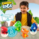 Dinosaurio Verde De Peluche C/huevo Crackin Eggs C/sonido