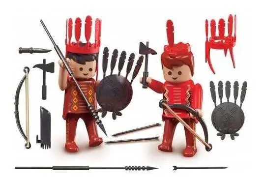 Flokys Cacique E Indio Simil Playmobil Articulado Original