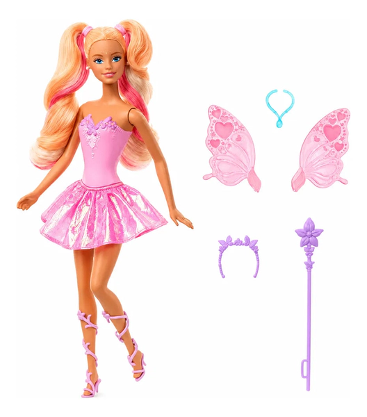 Muñeca Barbie Hada Con Alas Cambia Color Con Varita Mattel