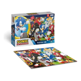 Rompecabezas 3d Sonic 60 Piezas Con Anteojos 3d Tapimovil