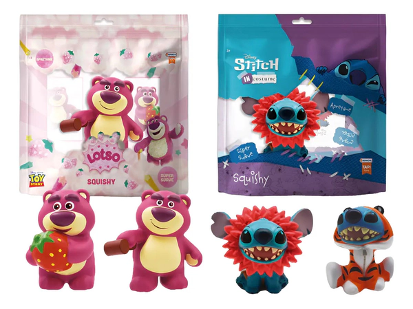 Figura Squishy Disney Stitch O Lotso Súper Suave 12cm