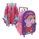 Mochila Escolar Carro 12 Peppa Pig Arcoiris Surtido Wabro