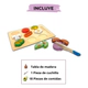 Juego De Encastre Figuras De Comida Puzzle Didáctico Bebe