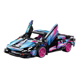 Auto De Bloques Pull Back Deportivo 586 Piezas 1:18